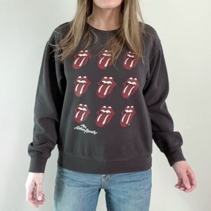 H&M Rolling Stones Multi Tongue graphic print Sweatshirt